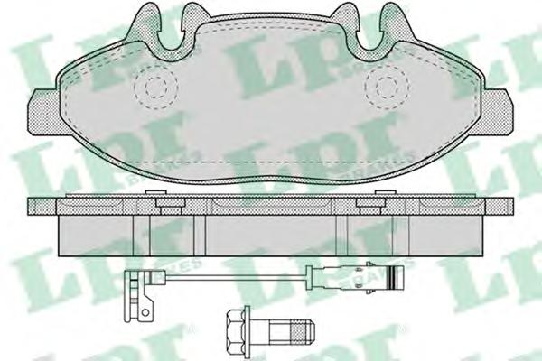 05P1228 LPR Комплект тормозных колодок, дисковый тормоз