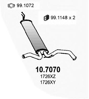 107070 ASSO Гл зд ч Citroen C1/Peugeot 107 1.0i 05->