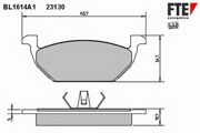 BL1614A1 FTE AUTOMOTIVE Комплект тормозных колодок, дисковый тормоз