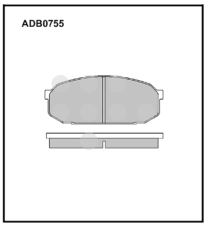 ADB0755 ALLIED NIPPON Колодки тормозные дисковые передние, комплект