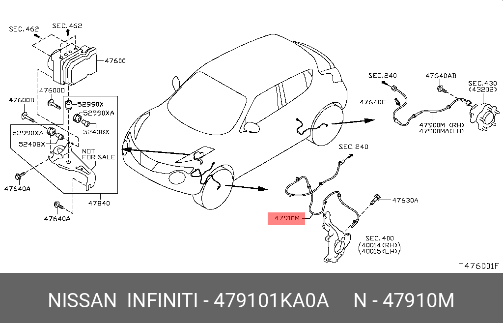 479101KA0A NISSAN ДАТЧИК ПРОТИВОЗАНОСНОЙ СИСТЕМЫ