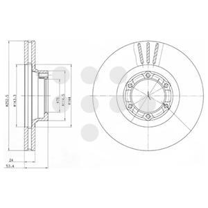 BG2284 DELPHI Диск тормозной вентилируемый