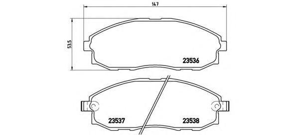 P30010 BREMBO Тормозные колодки