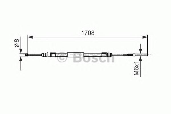 1987477531 BOSCH Трос, стояночная тормозная система
