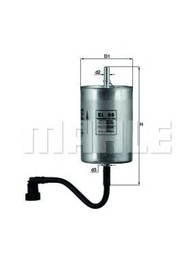 KL80 MAHLE/KNECHT Топливный фильтр