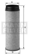 CF1760 MANN-FILTER Фильтр воздушный LIEBHERR RA 900