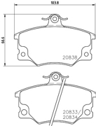 8DB355005961 HELLA Комплект тормозных колодок, дисковый тормоз
