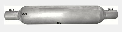 00244 POLMOSTROW Пламегаситель универсальный D90x400, труба D45