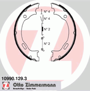 109901293 ZIMMERMANN Барабанные тормозные колодки