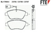 BL1796A4 FTE AUTOMOTIVE Комплект тормозных колодок, дисковый тормоз