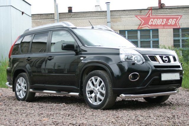 NXTR481288 СОЮЗ-96 Защита переднего бампера d76 одинарная для Nissan X-Trail