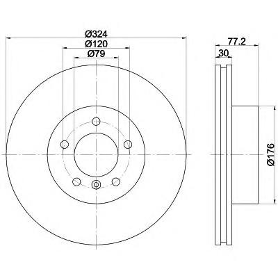 8DD355109921 HELLA Тормозной диск
