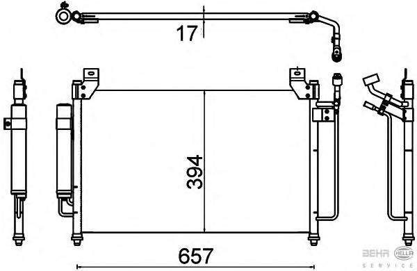8FC351310701 HELLA Конденсатор, кондиционер