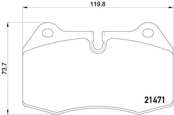 8DB355018211 HELLA Комп. дисковых торм. колодок