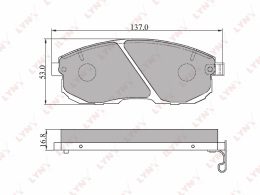 BD5701 LYNXAUTO Колодки тормозные дисковые передние