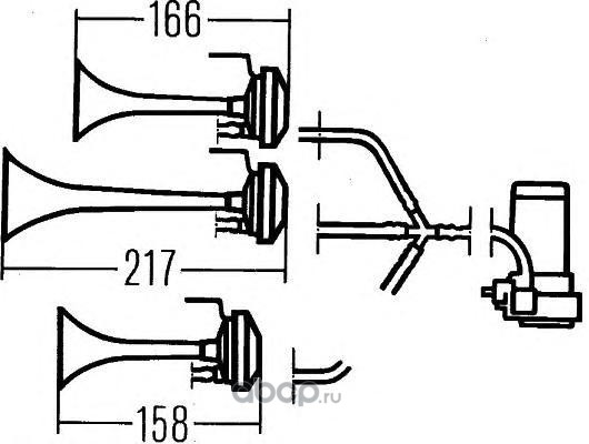 3PD003001621 HELLA Звуковой сигнал