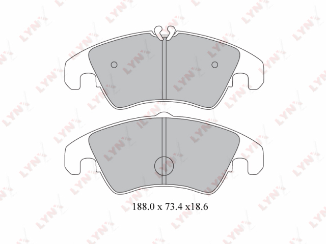 BD1219 LYNXAUTO Колодки тормозные дисковые передние