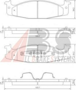 38632 ABS Комплект тормозных колодок, дисковый тормоз