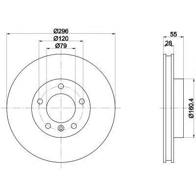 8DD355103781 BEHR-HELLA Тормозной диск