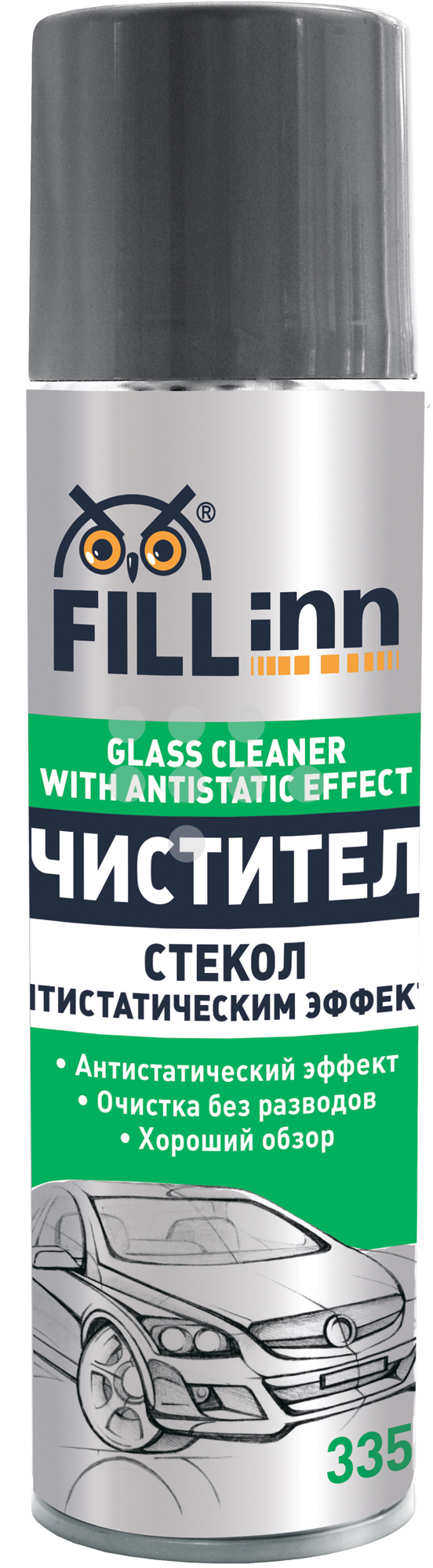 FL014 FILL INN Очиститель стекол с антистатическим эффектом, 335 мл (аэрозоль)