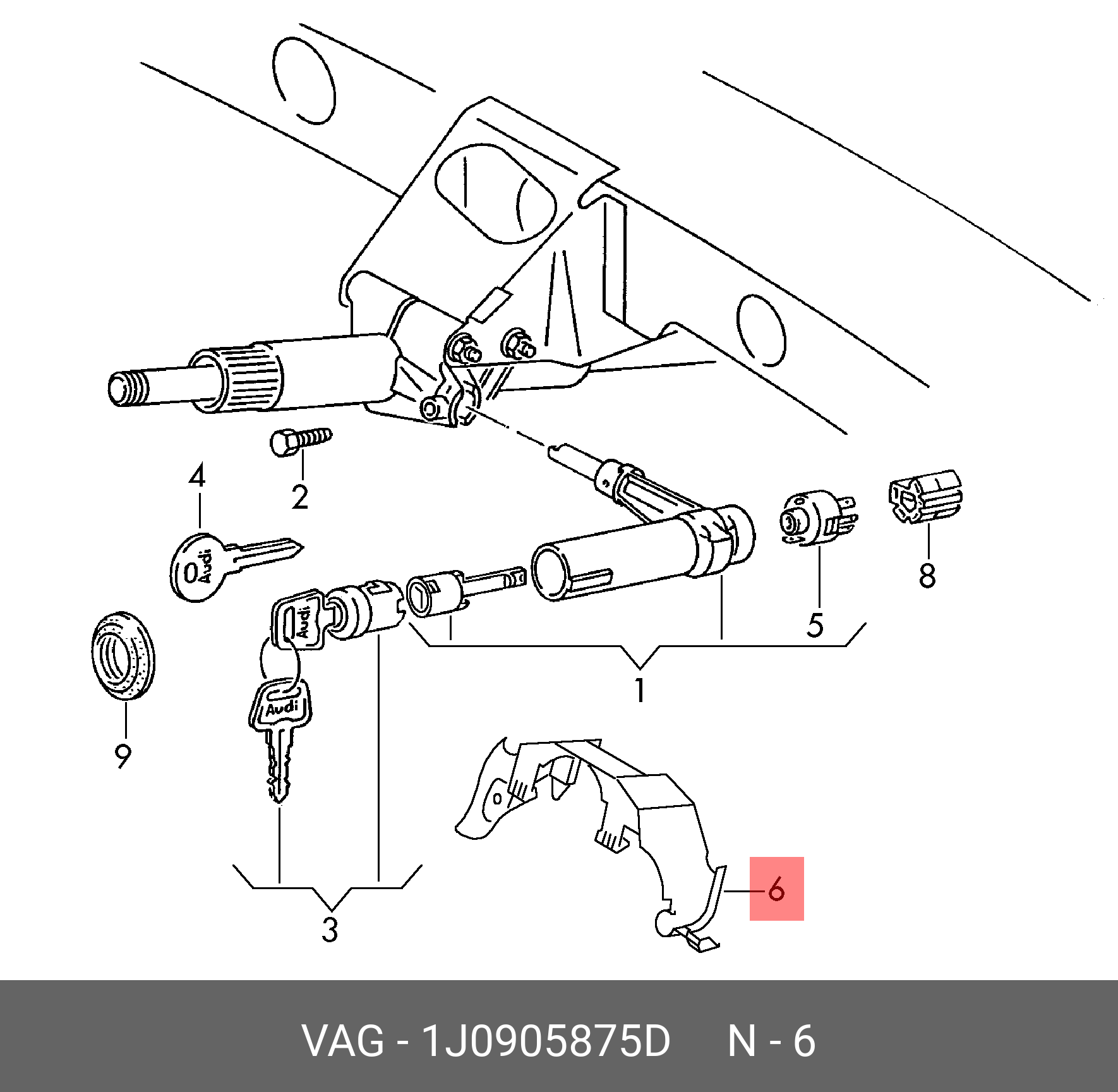 1J0905875D VAG Колпачок