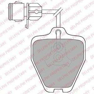 LP1463 DELPHI Комплект тормозных колодок