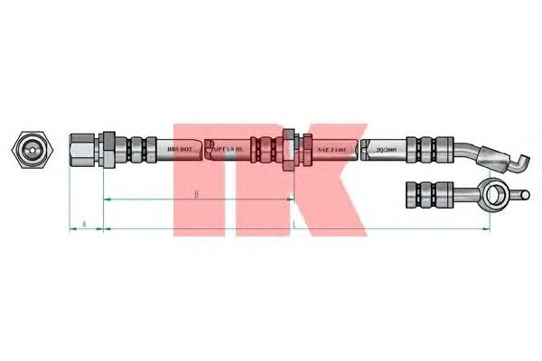 855022 NK Шланг тормозной