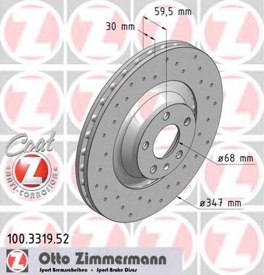 100331952 ZIMMERMANN Тормозной диск