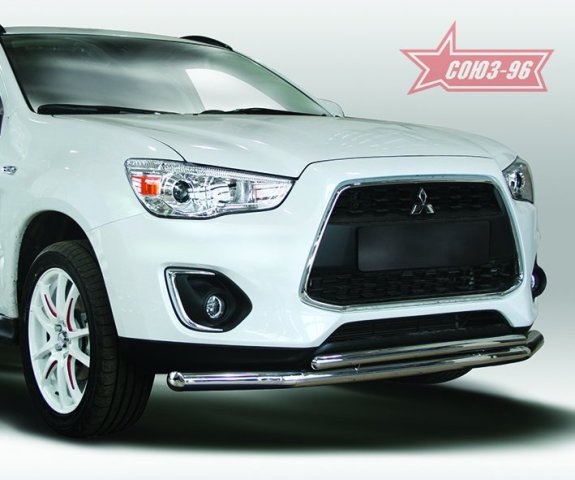 MASX481669 СОЮЗ-96 Защита переднего бампера труба d60/42 Premium двойная для Mitsubishi ASX
