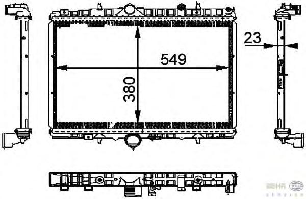 8MK376714394 BEHR-HELLA Радиатор, охлаждение двигателя