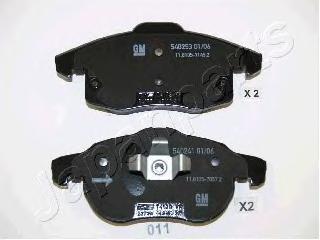 PA011AF JAPANPARTS Комплект тормозных колодок, дисковый тормоз