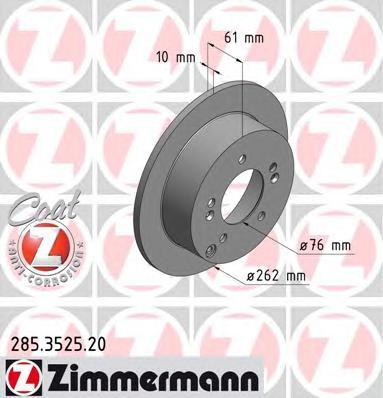 285352520 ZIMMERMANN Тормозной диск