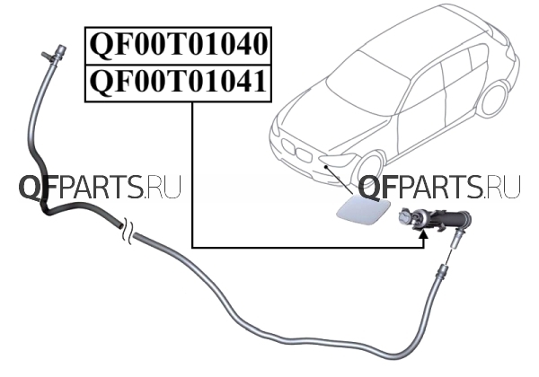 QF00T01040 QUATTRO FRENI Форсунка омывателя фары