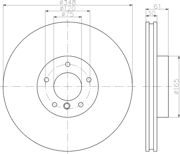 8DD355121441 HELLA Тормозной диск