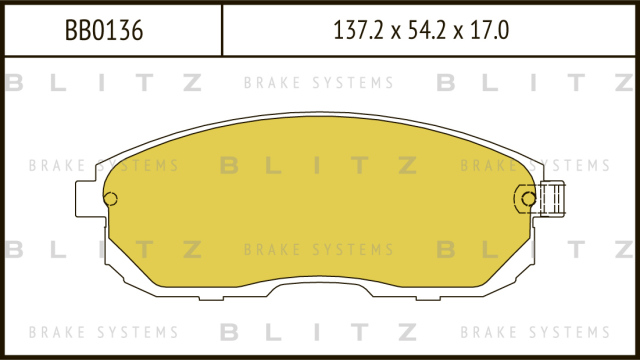 BB0136 BLITZ Колодки тормозные дисковые передние