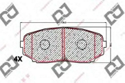 BP1687 DJPARTS Комплект тормозных колодок, дисковый тормоз
