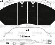 882217 VALEO Brake Pad Set, disc brake