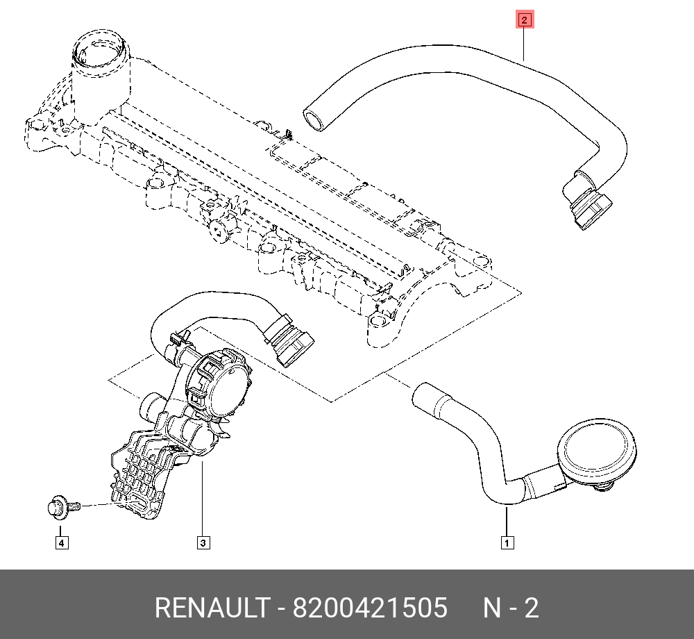 8200421505 RENAULT Масляный шланг