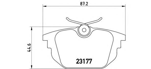 P23026 BREMBO Комплект тормозных колодок, дисковый тормоз