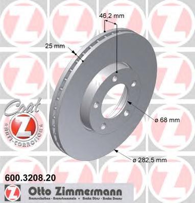 600320820 ZIMMERMANN Тормозной диск