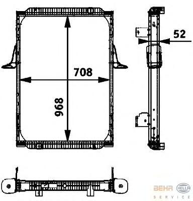 8MK376721731 BEHR-HELLA Радиатор, охлаждение двигателя