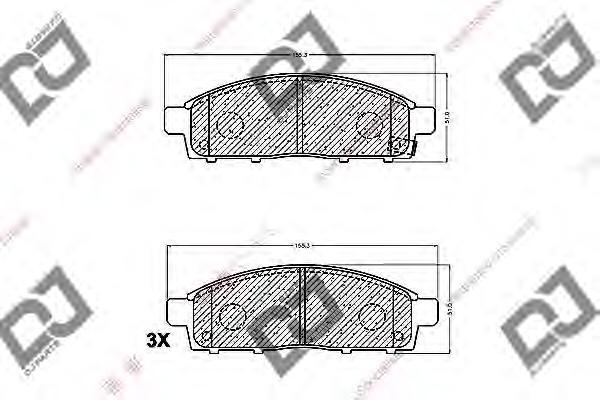 BP1309 DJPARTS Комплект тормозных колодок, дисковый тормоз