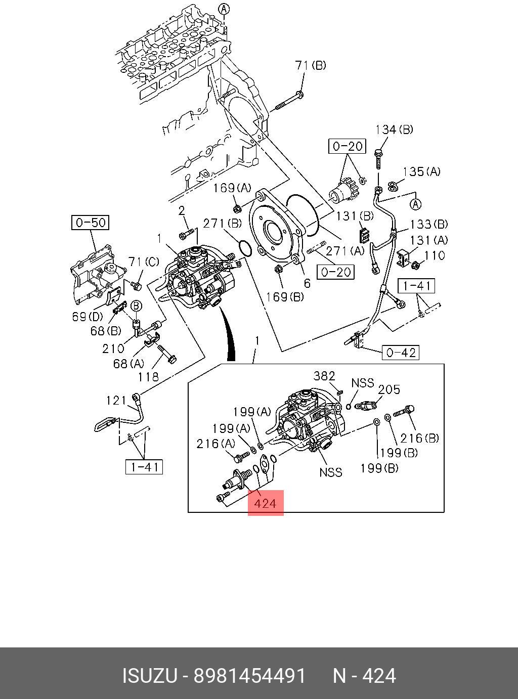 8981454491 ISUZU Регулятор давления подачи топлива