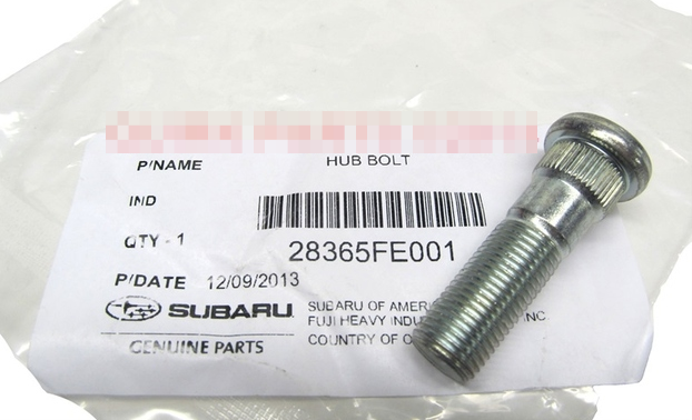 28365FE001 SUBARU БОЛТ С ШЕСТИГРАННОЙ ГОЛОВКОЙ