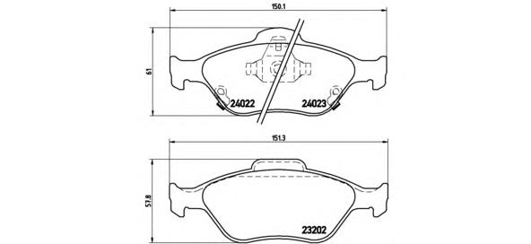 P83085 BREMBO Тормозные колодки