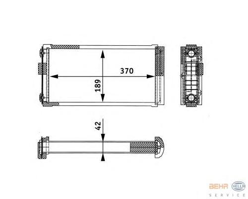 8FH351312601 HELLA Теплообменник, отопление салона
