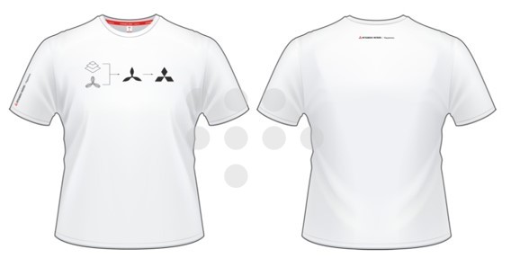 RU000008M MITSUBISHI Мужская футболка Mitsubishi Men's T-Shirt History размер: M