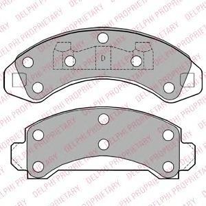 LP1173 DELPHI Комплект тормозных колодок, дисковый тормоз