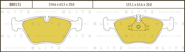 BB0131 BLITZ Колодки тормозные дисковые передние
