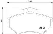 2016804 TEXTAR Комплект тормозных колодок, дисковый тормоз